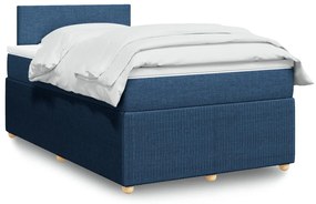 Giroletto A Molle Con Materasso Blu 120x200 Cm İn Tessuto /