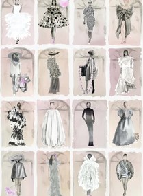 Cole & Son Carta da parati Couture Carousel with Windows - Blush Pearl