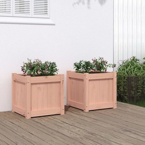 Fioriere Da Giardino 2 Pz İn Legno Massello Di Douglas /
