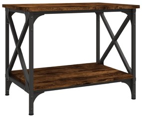 Tavolino da salotto rovere fumo 55x38x45 cm legno multistrato