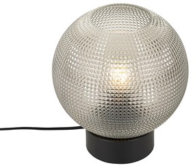 Lampada da tavolo di design nera con vetro fumé - Chico