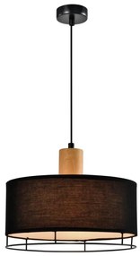 Lampada a sospensione su cavo ARDI 1xE27/40W/230V nero/marrone