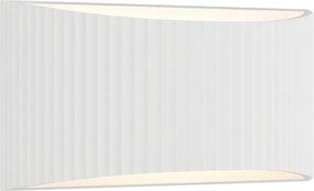 Applique Curva da Parete G9 Rigata in Gesso Pitturabile