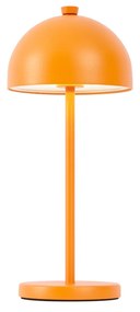 Lampada da tavolo arancione con LED IP54 ricaricabile con stazione di ricarica - Squirrel