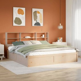 Giroletto Senza Materasso 200x200 Cm İn Legno Massello Di Pino /