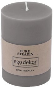 Candela Friendly grigia, tempo di combustione 37 h Eco - Eco candles by Ego dekor