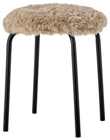 Sgabello beige in metallo impilabile Linard – Bloomingville