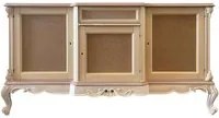 Credenza 3 porte 1 cassetto classica barocco legno grezzo 174x60x92 - Mobili 2G