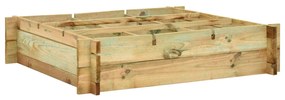 Letto Rialzato 90x90x20 Cm İn Legno Impregnato /