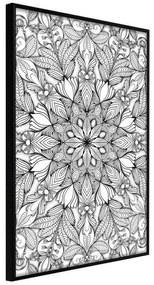 Poster  Colourless Mandala  Cornice Quadri Cornice nera, Larghezza x Altezza Home decor 20x30