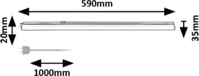 Rabalux 78013 - Lampada LED sottopensile BAREG LED/8W/230V 3000/4000K nero