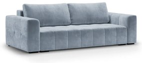 Divano letto in velluto azzurro Luca - Milo Casa