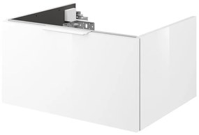 Mobile da bagno sotto lavabo Neo bianco laccato lucido L 60 x H 32 x P 48 cm 1 cassetto, lavabo non incluso