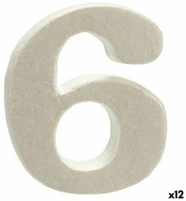 Numeri 6 Bianco polistirene 2 x 15 x 10 cm (12 Unità)