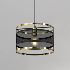 Lampadario su corda RIM 1xE27/60W/230V nero/oro