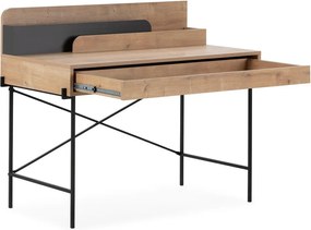 Scrivania in stile segreteria in rovere massiccio 60x113 cm Lila – Marckeric