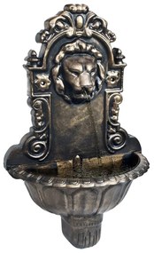 Fontana A Muro Design A Testa Di Leone Bronzo /