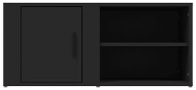 Mobili Porta TV 2 pz Nero 80x31,5x36 cm in Legno Multistrato