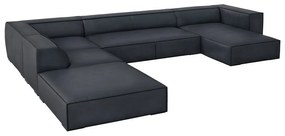 Divano angolare in pelle blu scuro (angolo sinistro) Madame - Windsor &amp; Co Sofas