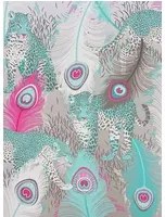 Matthew Williamson Carta da parati Leopardo - Metallic Gilver/ Jade/ Cerise