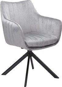 Sedia Azalia velluto grigio Blu14