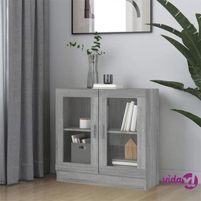 vidaXL Mobile Vetrina Grigio Sonoma 82,5x30,5x80 cm Legno Multistrato