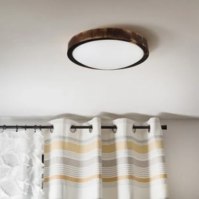 Brilagi - Plafoniera CARVALHO SLIM SMOKEY 1xE27/60W/230V rovere Ø 27,5 cm