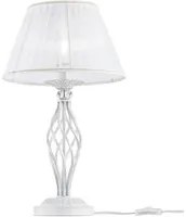 Lampada Da Scrivania Ufficio Shabby Chic Grace Metallo Bianco Diffusore Bianco