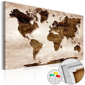 Quadri di sughero The Brown Earth [Cork Map]
