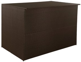 Baule Da Giardino Marrone 150x100x100 Cm İn Polyrattan /