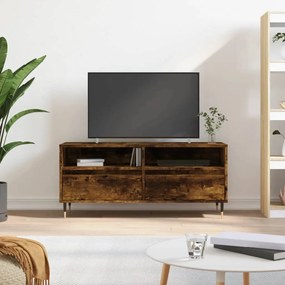 Mobile tv rovere fumo 100x34,5x44,5 cm in legno multistrato