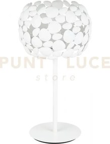 Lume grande dioniso bianco 1 luce attacco e27 30x30x51cm in metallo