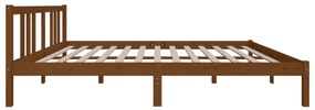 Giroletto miele in legno massello 150x200 cm 5ft king size