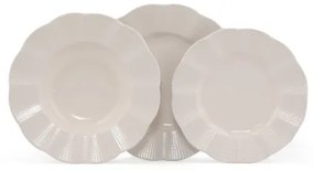 Servizio da tavola 18 pezzi, bianco in porcellana