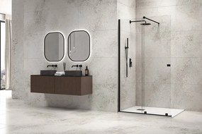 Doccia walk-in scorrevole 180 cm finitura nera | KNM4000W-N - KAMALU