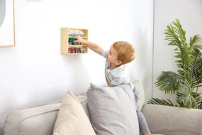 Set di trenini in legno con mensolina