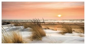 Stampa su tela Beach At Sunset, multicolore 140 x 70 cm