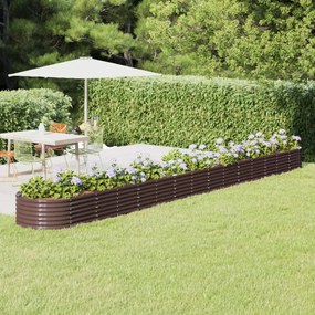 Letto Giardino Acciaio Verniciato A Polvere 620x80x36cm Marrone /