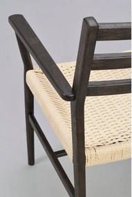 Sedia da pranzo in marrone scuro-naturale Harlan - Rowico