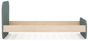 Letto da bambini verde polveroso con effetto pino con rete inclusa 90x190 cm Esteban – Marckeric