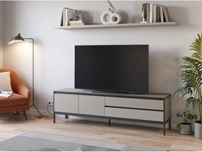 Tavolo TV grigio e beige 180x55 cm Lorenza - Marckeric