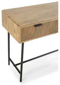 Tavolo consolle di colore naturale in mango massiccio 38x100 cm Mundra – MOME