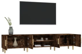 Mobile tv rovere fumo 180x31,5x40 cm in legno multistrato