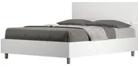 Letto matrimoniale francese contenitore 140x200 testata dritta bianco frassino Demas