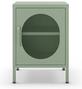 Comodino in metallo color menta Diora - Marckeric