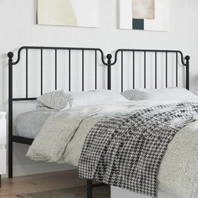 Testiera İn Metallo Nero 200 Cm /