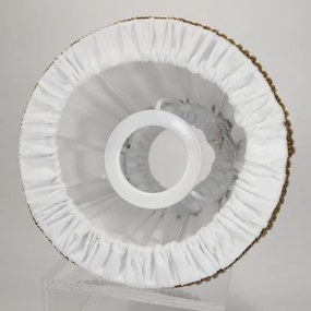 Duolla - Paralume per lampada da tavolo/terra E27 Ø15 cm bianco/marrone