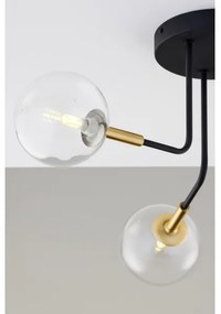 Jupiter 2039 - Lampadario a sospensione con supporto rigido BURANO 3xG9/10W/230V nero/oro/limpido