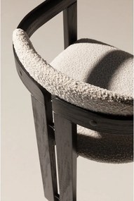 Set di sedie da pranzo bianca/nera in imbottito con braccioli 2 pz Eiden – MOME