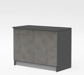 Base One grigio ossido L 120 x H 89 x P 60 cm